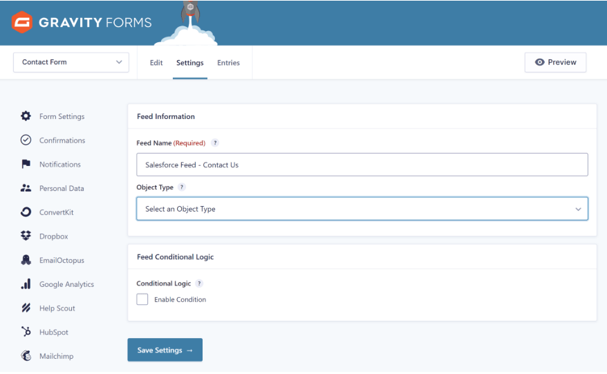 Gravity Forms + Salesforce